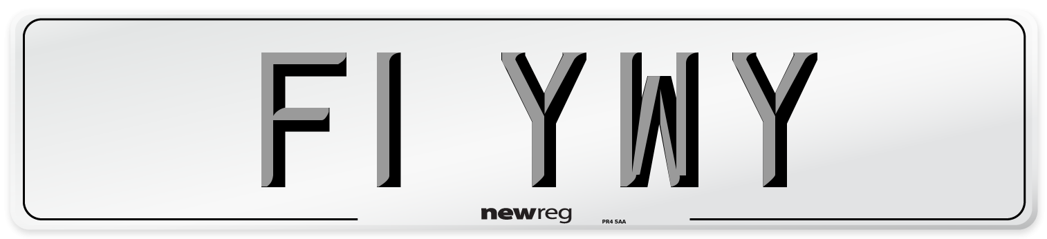 F1 YWY Number Plate from New Reg